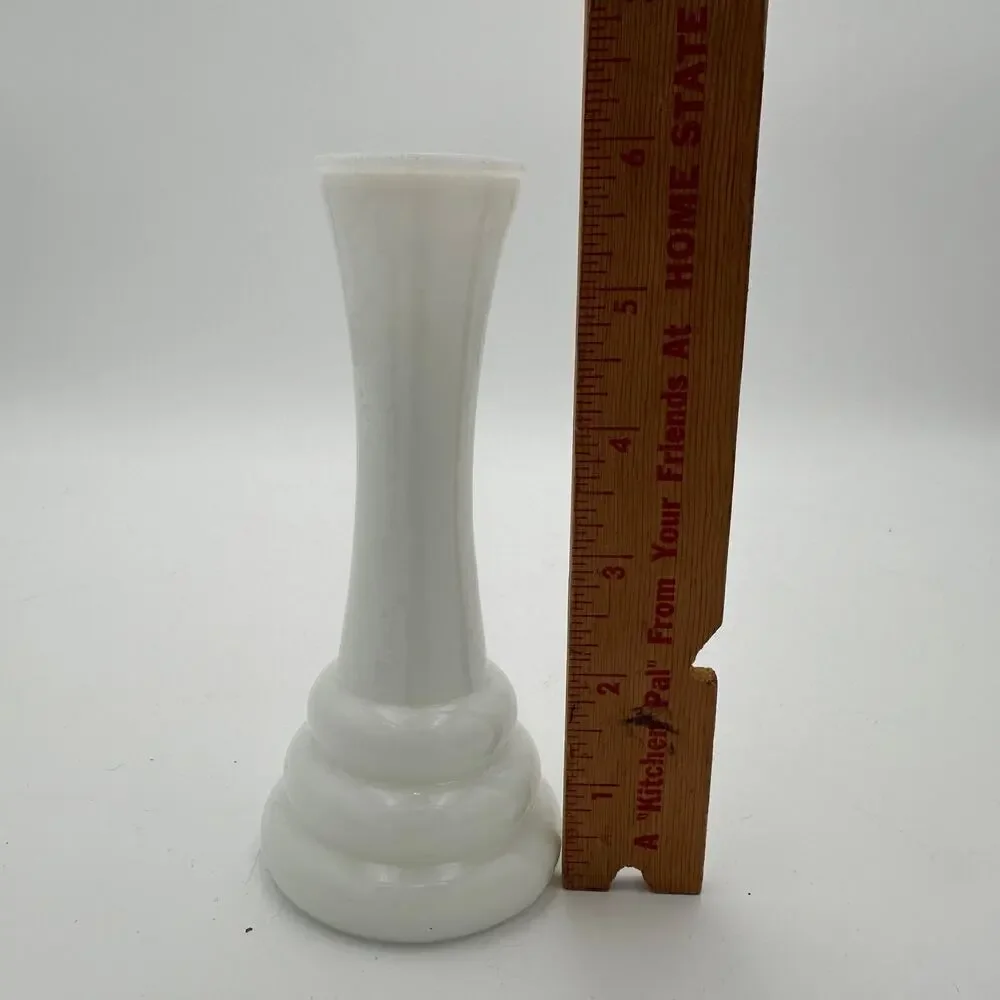 Vintage Randall Milkglass Beehive Bud Vase 6